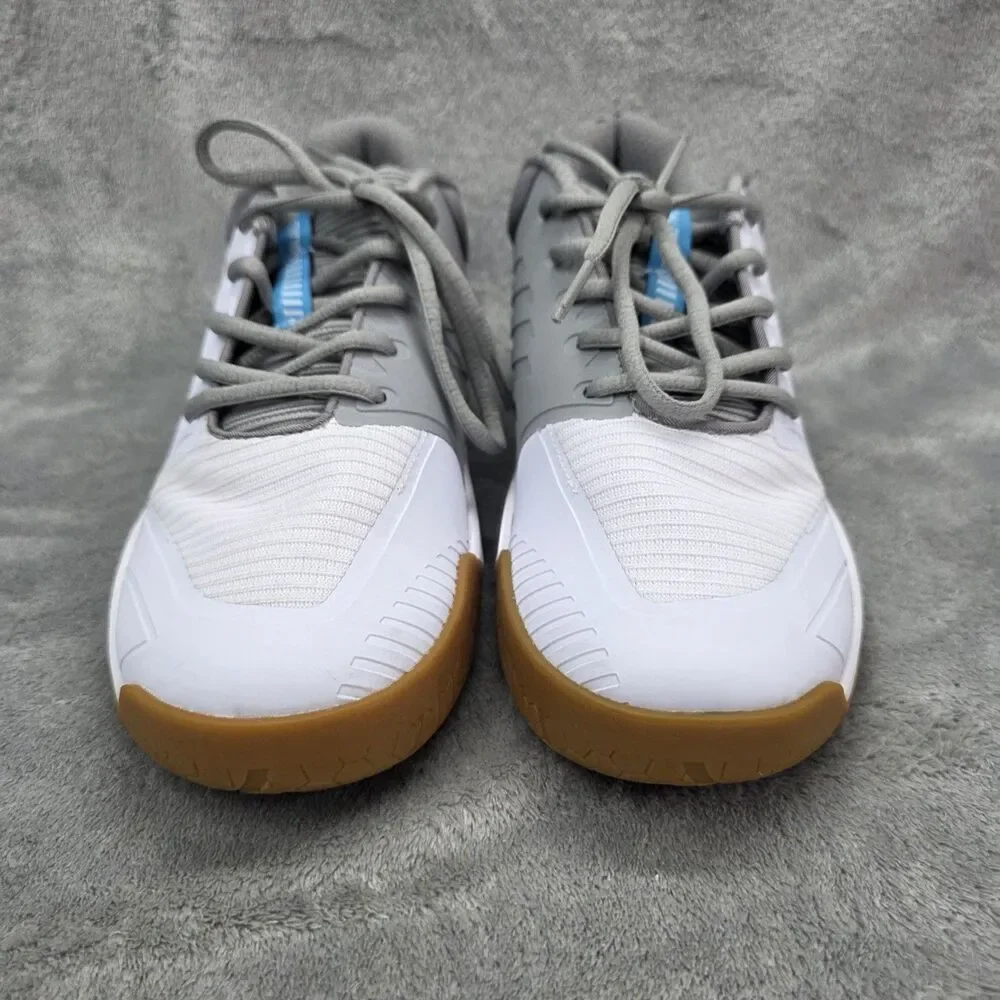 SALMING RECOIL ULTRA INDOOR / SQUASH SHOES (WHT/GRAY) Size 9